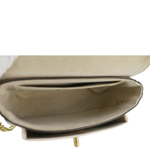 LOUIS VUITTON Lockme Tender Grained Calfskin Leather Shoulder Bag Greige