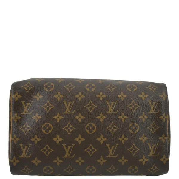 LOUIS VUITTON Speedy 30 Monogram Canvas Satchel Bag Brown