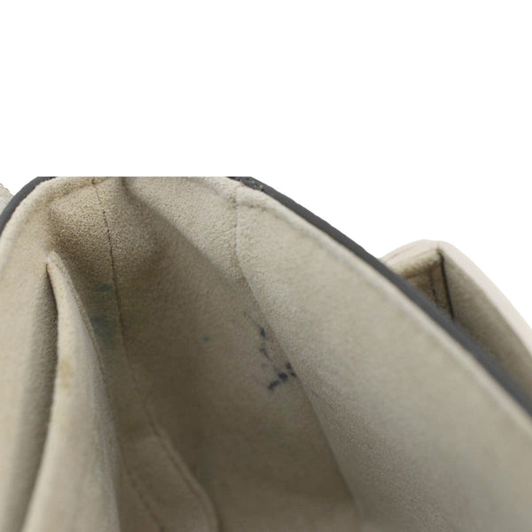 LOUIS VUITTON Lockme Tender Grained Calfskin Leather Shoulder Bag Greige