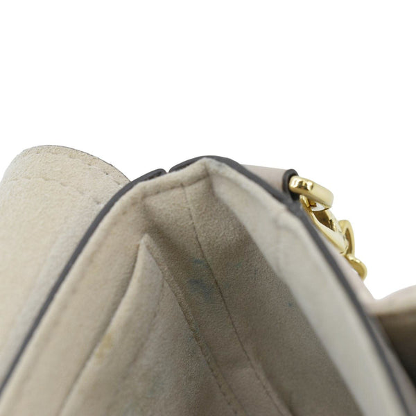 LOUIS VUITTON Lockme Tender Grained Calfskin Leather Shoulder Bag Greige