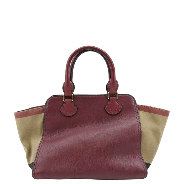 BURBERRY Harcourt Medium Leather Shoulder Bag Burgundy