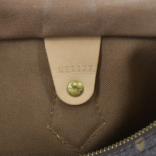 LOUIS VUITTON Speedy 30 Monogram Canvas Satchel Bag Brown