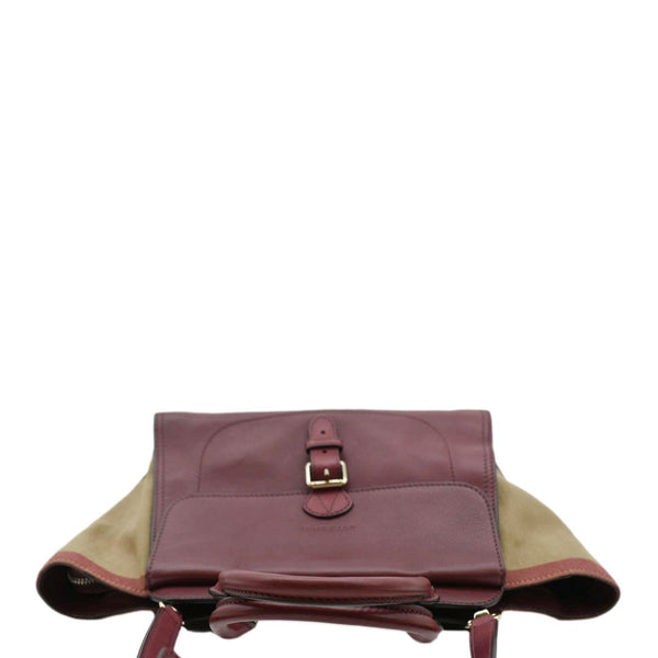 BURBERRY Harcourt Medium Leather Shoulder Bag Burgundy