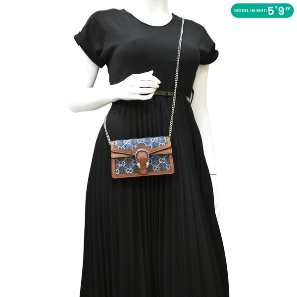 GUCCI Dionysus Super Mini GG Supreme Canvas dummy look