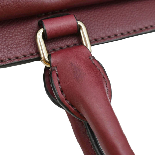 BURBERRY Harcourt Medium Leather Shoulder Bag Burgundy