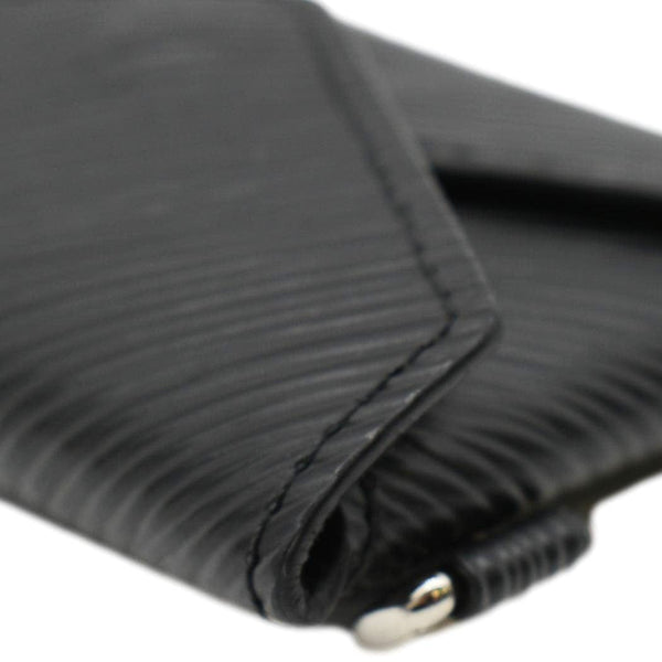 LOUIS VUITTON Kirigami Necklace Epi Leather Clutch Black