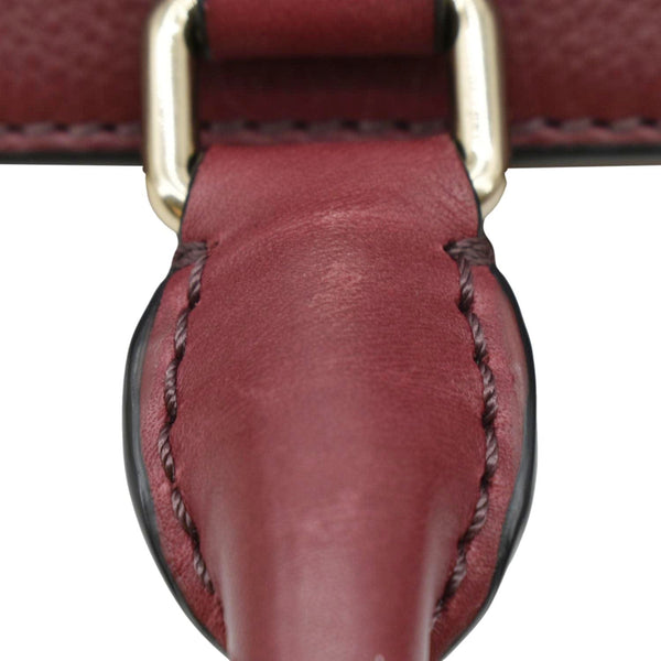 BURBERRY Harcourt Medium Leather Shoulder Bag Burgundy