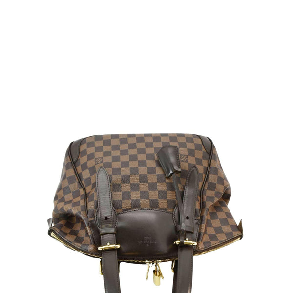 LOUIS VUITTON Verona MM Damier Ebene Shoulder Bag Brown