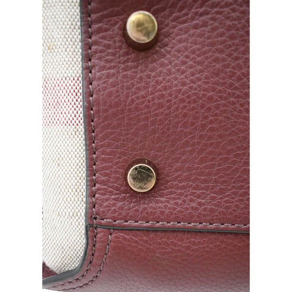 BURBERRY Harcourt Medium Leather Shoulder Bag Burgundy