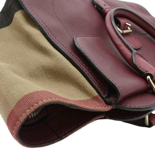 BURBERRY Harcourt Medium Leather Shoulder Bag Burgundy