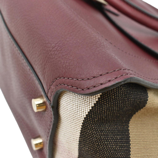 BURBERRY Harcourt Medium Leather Shoulder Bag Burgundy