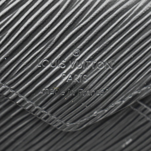 LOUIS VUITTON Kirigami Necklace Epi Leather Clutch Black