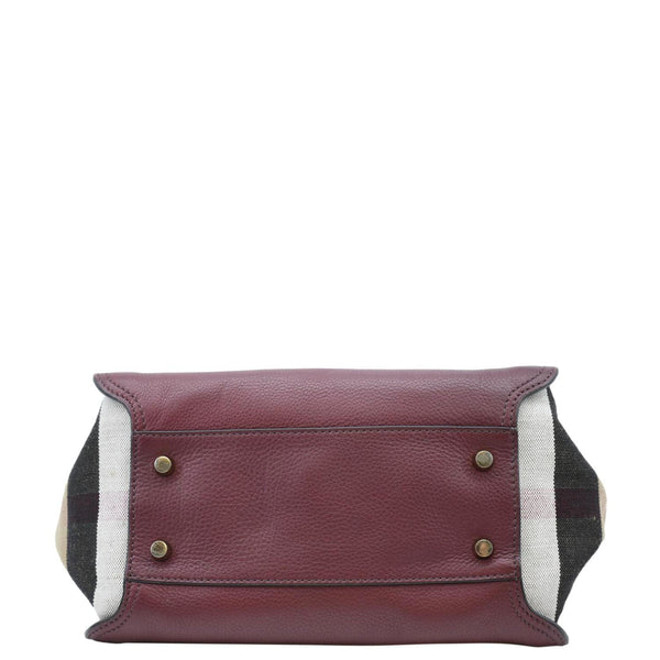 BURBERRY Harcourt Medium Leather Shoulder Bag Burgundy