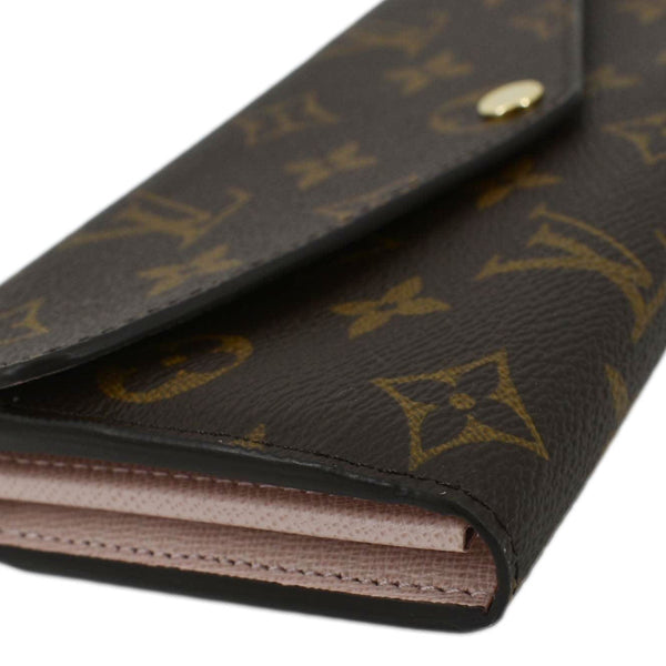 LOUIS VUITTON Sarah Monogram Canvas Wallet Brown