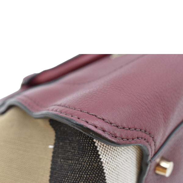 BURBERRY Harcourt Medium Leather Shoulder Bag Burgundy