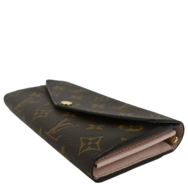 LOUIS VUITTON Sarah Monogram Canvas Wallet Brown