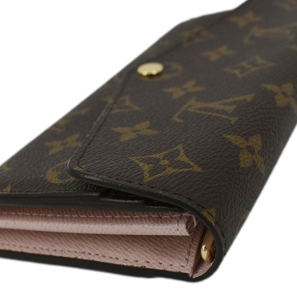 LOUIS VUITTON Sarah Monogram Canvas Wallet Brown