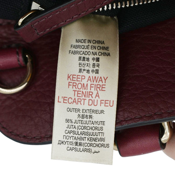 BURBERRY Harcourt Medium Leather Shoulder Bag Burgundy