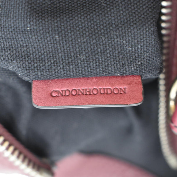 BURBERRY Harcourt Medium Leather Shoulder Bag Burgundy