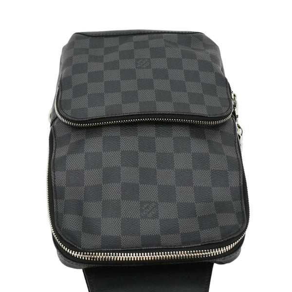 LOUIS VUITTON Avenue Sling Damier Graphite Backpack Bag Black