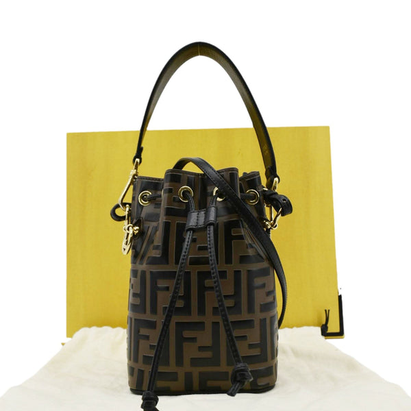 FENDI Mini Mon Tresor Leather Bucket front side