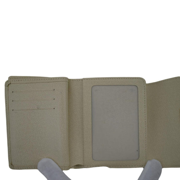 LOUIS VUITTON Koala Damier Azur Wallet White