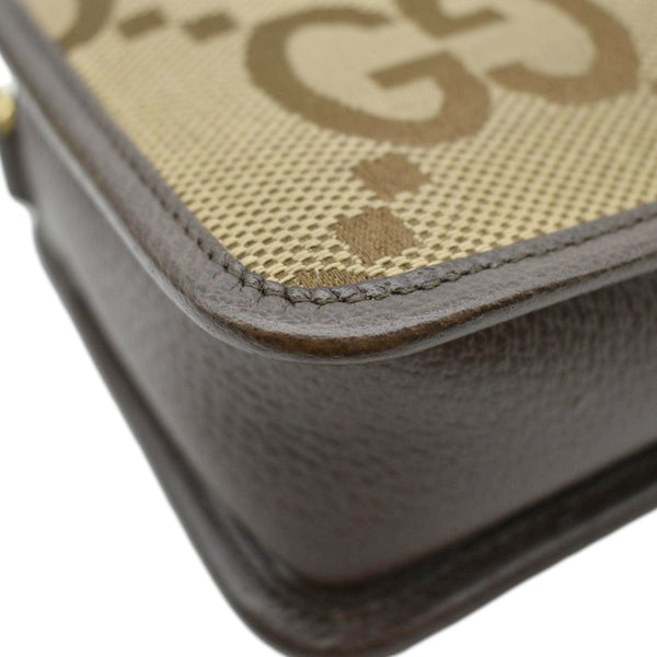 GUCCI Mini Jumbo GG Canvas Crossbody Bag Beige 696075