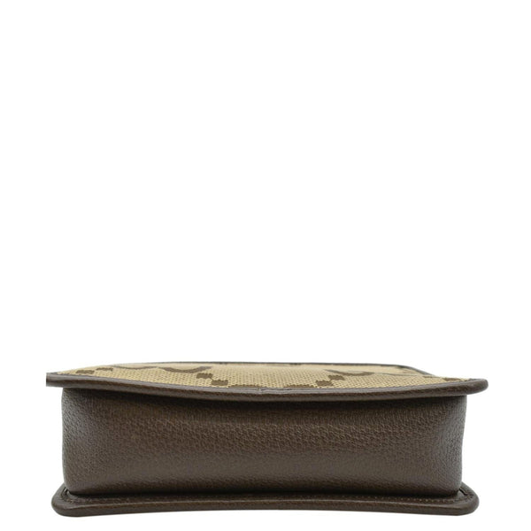 GUCCI Mini Jumbo GG Canvas Crossbody Bag Beige 696075