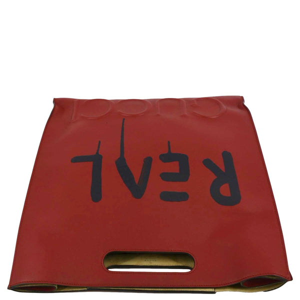 GUCCI Ghost Real Large XL Leather Tote Bag Red 415883
