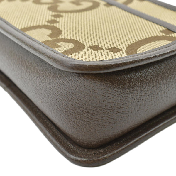 GUCCI Mini Jumbo GG Canvas Crossbody Bag Beige 696075