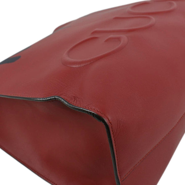 GUCCI Ghost Real Large XL Leather Tote Bag Red 415883