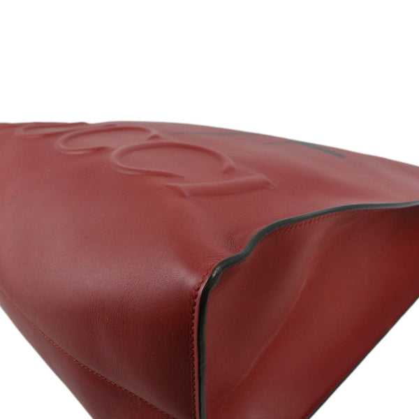 GUCCI Ghost Real Large XL Leather Tote Bag Red 415883