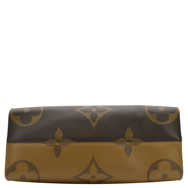 LOUIS VUITTON Onthego MM Giant Monogram Reverse Canvas Tote Bag Brown