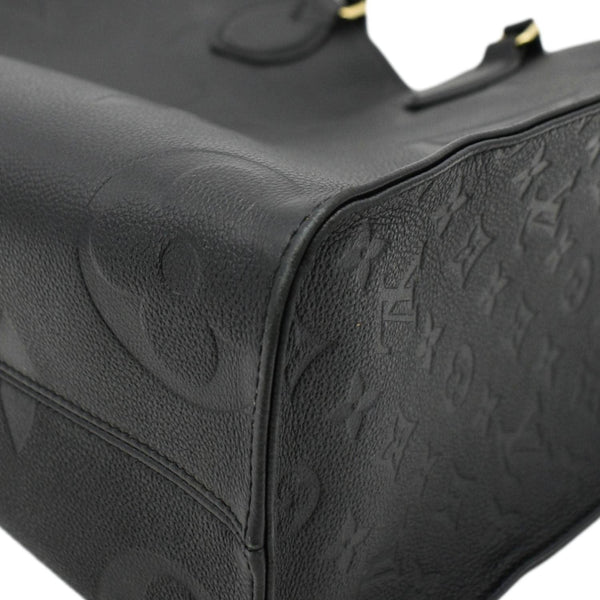 LOUIS VUITTON Onthego MM Giant Monogram Empreinte Leather Tote Bag Black