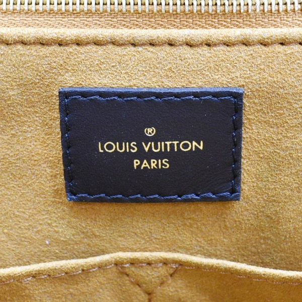 LOUIS VUITTON Onthego MM Giant Monogram Empreinte Leather Tote Bag Black