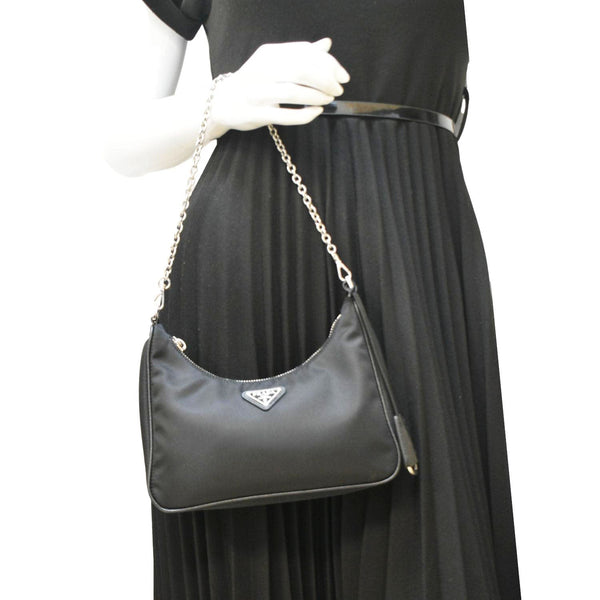 PRADA Re-Edition 2005 Re-Nylon Shoulder Bag Black