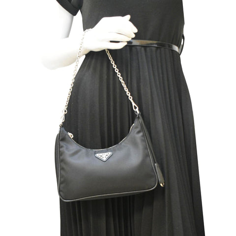 PRADA Re-Edition 2005 Re-Nylon Shoulder Bag Black