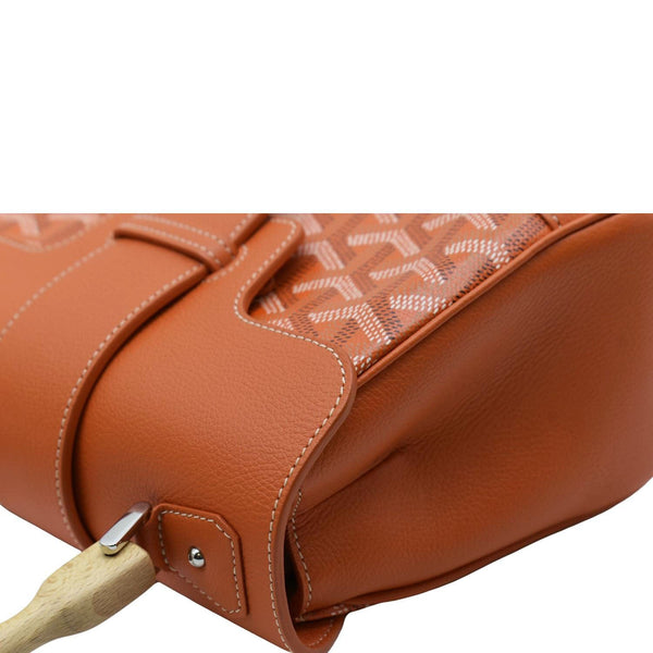 GOYARD Saigon Chevron Print Coated Canvas Top Handle Shoulder Bag Orange