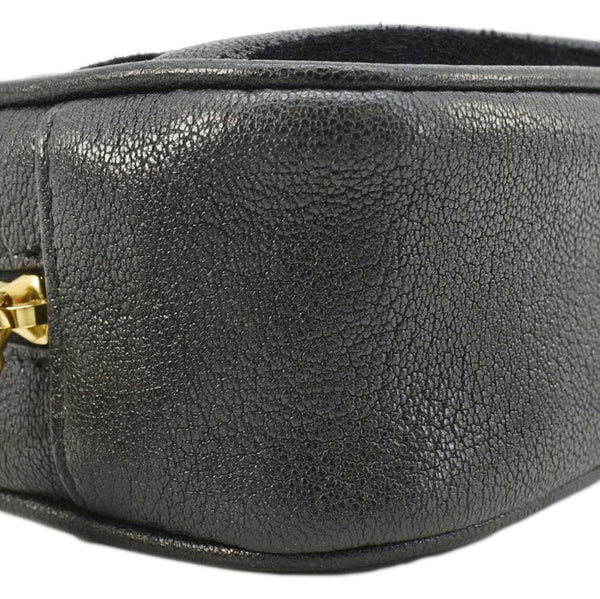 YVES SAINT LAURENT Lou Camera Chevron Leather Crossbody Bag Black