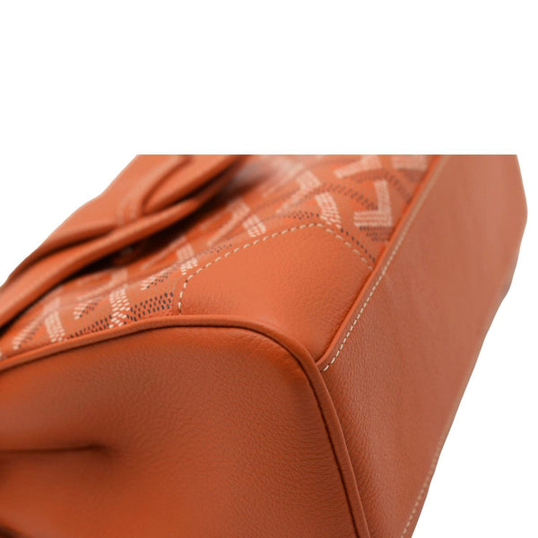 GOYARD Saigon Chevron Print Coated Canvas Top Handle Shoulder Bag Orange