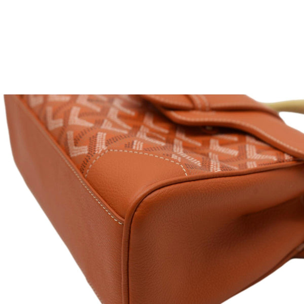 GOYARD Saigon Chevron Print Coated Canvas Top Handle Shoulder Bag Orange