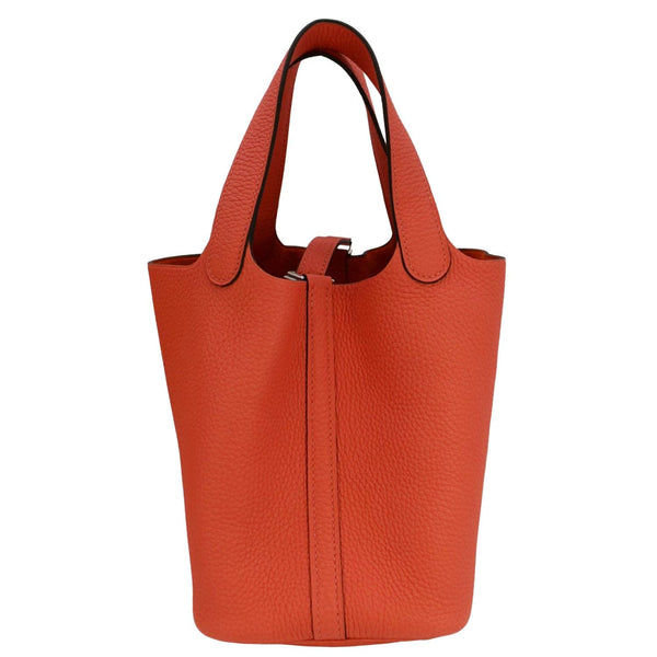 HERMES Picotin Lock 18 Taurillon Clemence Leather Hobo Bag Light Pink