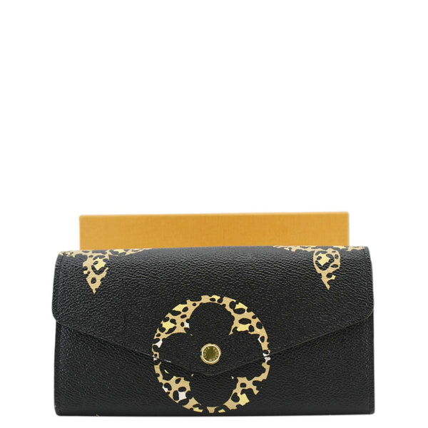 LOUIS VUITTON Giant Jungle Sarah Leather Wallet Black