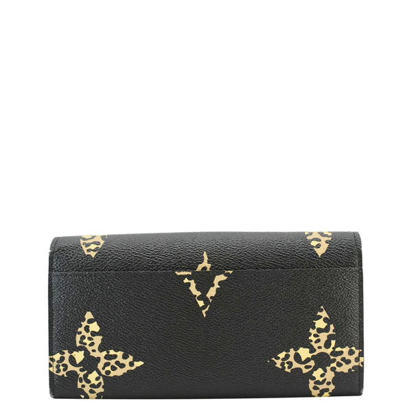 LOUIS VUITTON Giant Jungle Sarah Leather Wallet Black