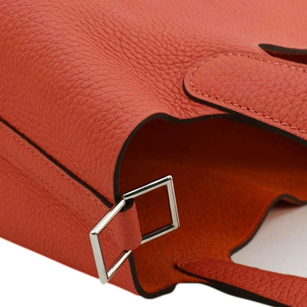 HERMES Picotin Lock 18 Taurillon Clemence Leather Hobo Bag Light Pink