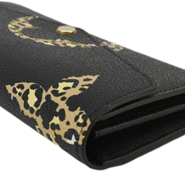 LOUIS VUITTON Giant Jungle Sarah Leather Wallet Black