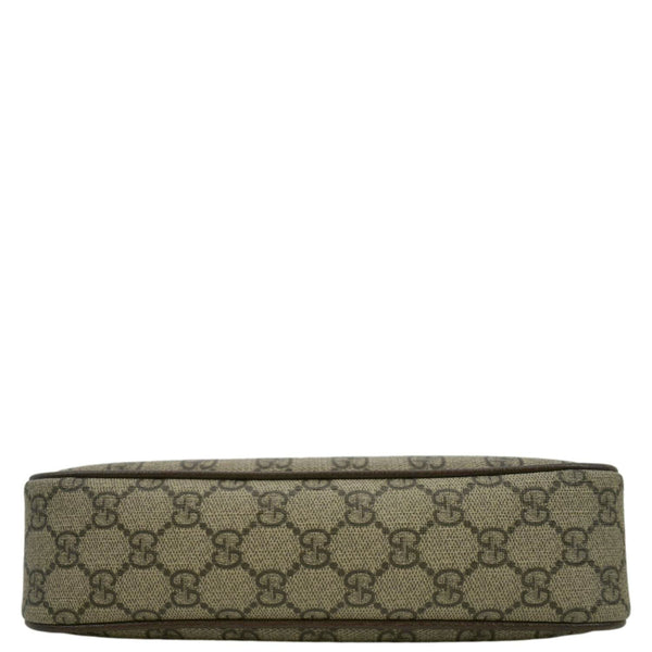 GUCCI Ophidia Web Small GG Supreme Canvas Shoulder Bag Beige 735132