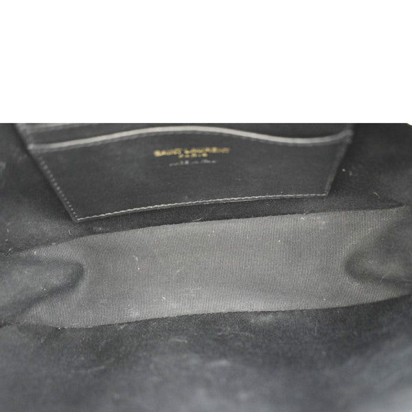 YVES SAINT LAURENT Lou Camera Chevron Leather Crossbody Bag Black