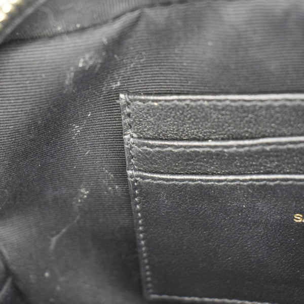 YVES SAINT LAURENT Lou Camera Chevron Leather Crossbody Bag Black