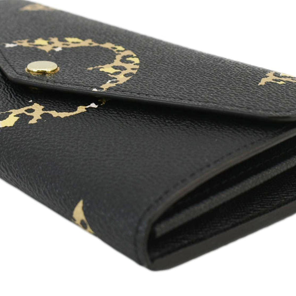 LOUIS VUITTON Giant Jungle Sarah Leather Wallet Black